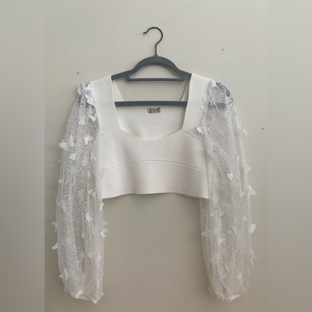 Free People Flutter By Crop - White